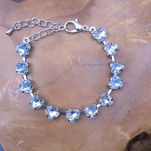 Crystal Heart Tennis Bracelet